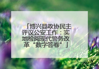 博兴县政协民主评议公安工作：实地检阅现代警务改革“数字答卷”