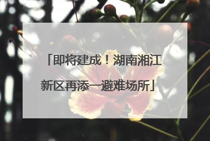 即将建成！湖南湘江新区再添一避难场所