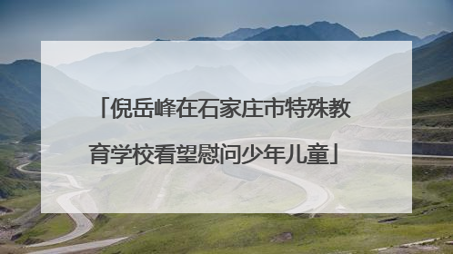 倪岳峰在石家庄市特殊教育学校看望慰问少年儿童