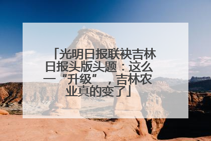 光明日报联袂吉林日报头版头题：这么一“升级”，吉林农业真的变了