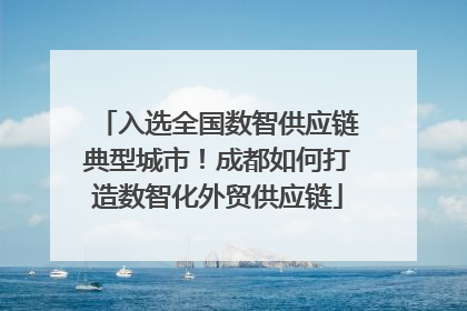 入选全国数智供应链典型城市！成都如何打造数智化外贸供应链