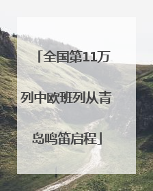全国第11万列中欧班列从青岛鸣笛启程