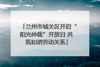 兰州市城关区开启“阳光仲裁”开放日 共筑和谐劳动关系