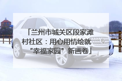 兰州市城关区段家滩村社区：用心用情绘就“幸福家园”新画卷
