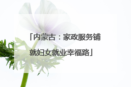 内蒙古：家政服务铺就妇女就业幸福路
