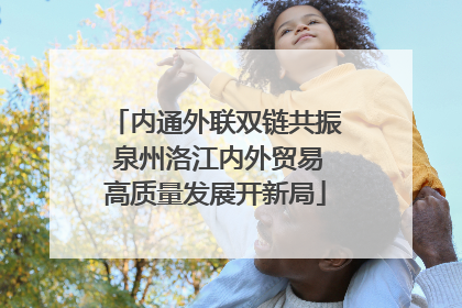 内通外联双链共振 泉州洛江内外贸易高质量发展开新局