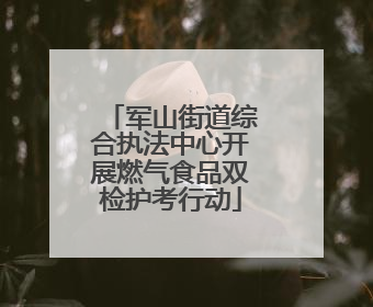 军山街道综合执法中心开展燃气食品双检护考行动