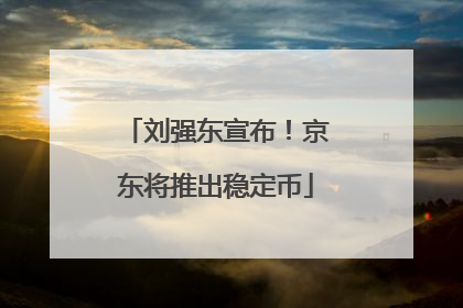 刘强东宣布！京东将推出稳定币