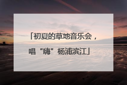 初夏的草地音乐会，唱“嗨”杨浦滨江
