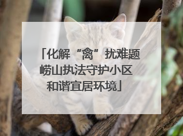 化解“禽”扰难题 崂山执法守护小区和谐宜居环境
