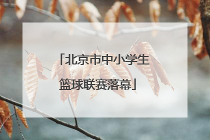 北京市中小学生篮球联赛落幕