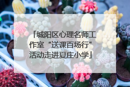 城阳区心理名师工作室“送课百场行”活动走进夏庄小学