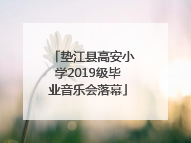 垫江县高安小学2019级毕业音乐会落幕