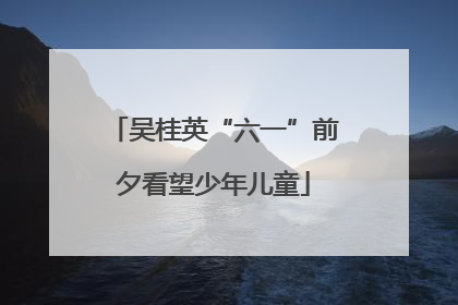 吴桂英“六一”前夕看望少年儿童