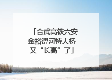 合武高铁六安金裕淠河特大桥又“长高”了