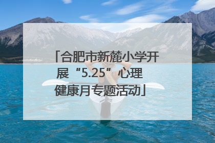 合肥市新麓小学开展“5.25”心理健康月专题活动