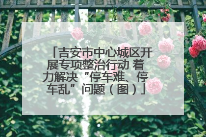 吉安市中心城区开展专项整治行动 着力解决“停车难、停车乱”问题（图）
