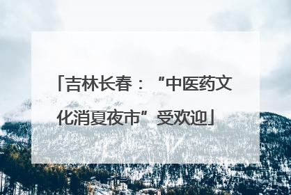吉林长春：“中医药文化消夏夜市”受欢迎