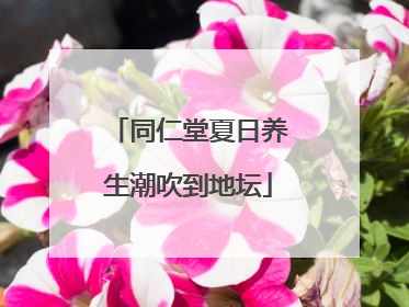 同仁堂夏日养生潮吹到地坛