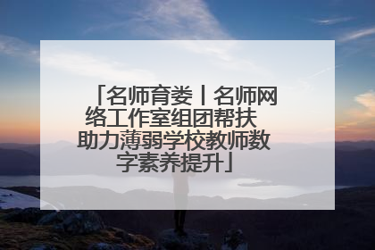 名师育娄丨名师网络工作室组团帮扶 助力薄弱学校教师数字素养提升