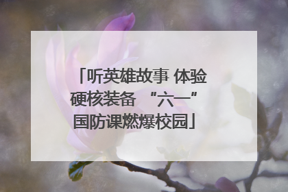 听英雄故事 体验硬核装备 “六一”国防课燃爆校园