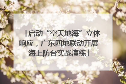 启动“空天地海”立体响应，广东四地联动开展海上防台实战演练