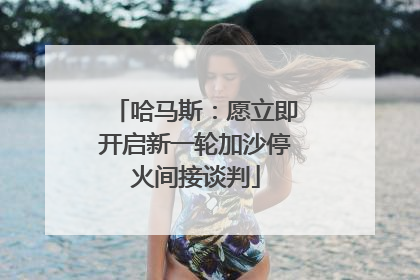 哈马斯：愿立即开启新一轮加沙停火间接谈判
