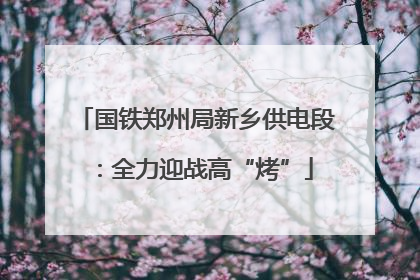 国铁郑州局新乡供电段：全力迎战高“烤”