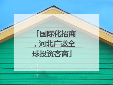 国际化招商，河北广邀全球投资客商