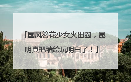 国风簪花少女火出圈，昆明真把墙绘玩明白了！