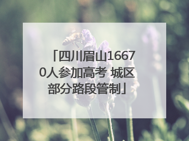 四川眉山16670人参加高考 城区部分路段管制