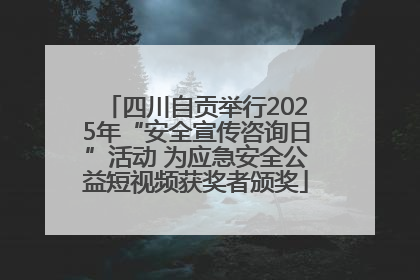 四川自贡举行2025年“安全宣传咨询日”活动 为应急安全公益短视频获奖者颁奖