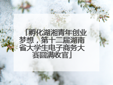 孵化湖湘青年创业梦想，第十二届湖南省大学生电子商务大赛圆满收官