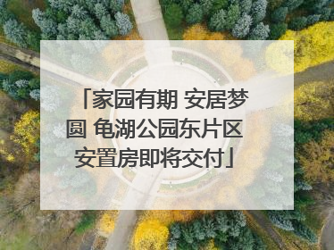 家园有期 安居梦圆 龟湖公园东片区安置房即将交付