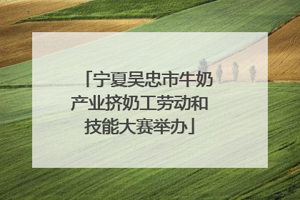 宁夏吴忠市牛奶产业挤奶工劳动和技能大赛举办