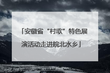 安徽省“村歌”特色展演活动走进皖北水乡