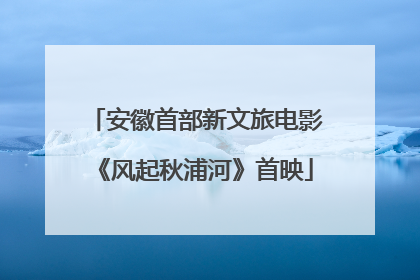 安徽首部新文旅电影《风起秋浦河》首映