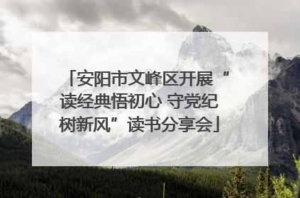 安阳市文峰区开展“读经典悟初心 守党纪树新风”读书分享会