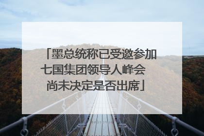 墨总统称已受邀参加七国集团领导人峰会 尚未决定是否出席
