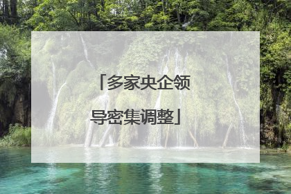 多家央企领导密集调整
