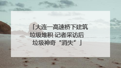 大连一高速桥下建筑垃圾堆积 记者采访后垃圾神奇“消失”