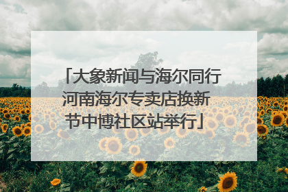大象新闻与海尔同行 河南海尔专卖店换新节中博社区站举行