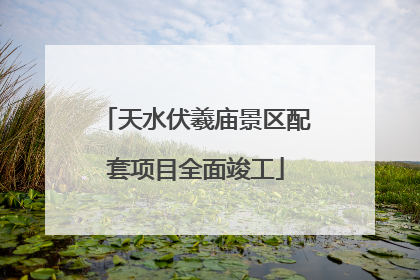 天水伏羲庙景区配套项目全面竣工