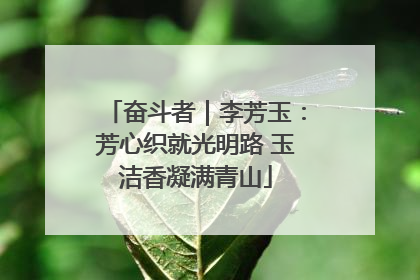 奋斗者｜李芳玉：芳心织就光明路 玉洁香凝满青山