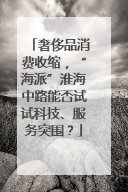 奢侈品消费收缩，“海派”淮海中路能否试试科技、服务突围？