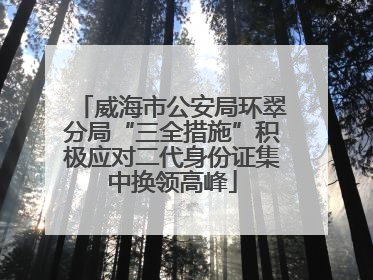 威海市公安局环翠分局“三全措施”积极应对二代身份证集中换领高峰