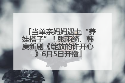 当单亲妈妈遇上“养娃搭子”！张雨绮、韩庚新剧《绽放的许开心》6月5日开播