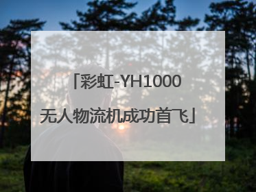 彩虹-YH1000无人物流机成功首飞