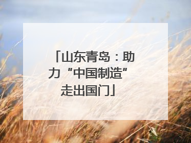 山东青岛：助力“中国制造”走出国门