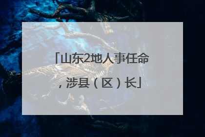 山东2地人事任命，涉县（区）长